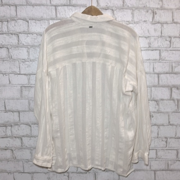 O’Neill Aria long sleeve button down cotton shirt top - Picture 4 of 8